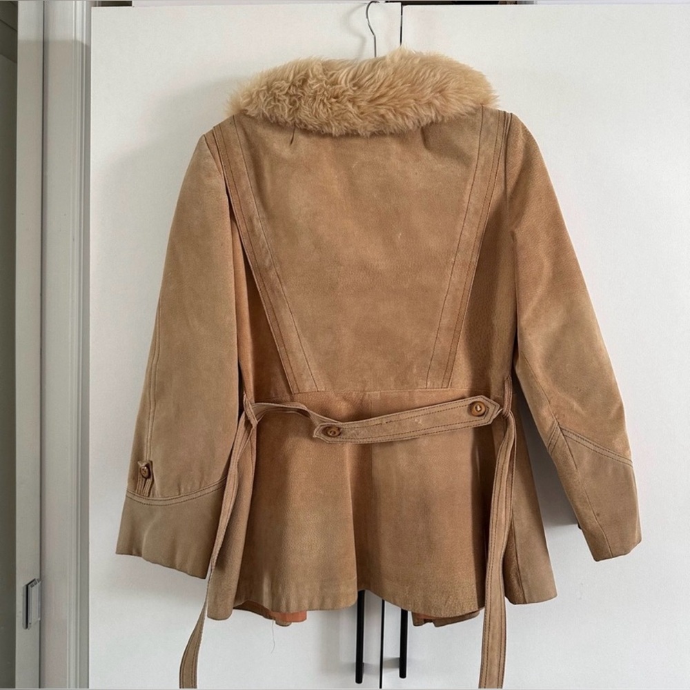 Vintage 1970’s Penny Lane Suede Coat w/Sheepskin Collar Women’s Size M- Pls Read - Picture 4 of 9